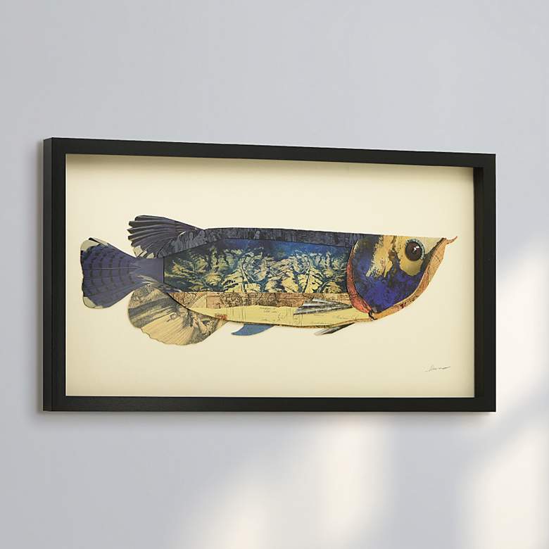 Image 1 Arowana 33" Wide Dimensional Collage Framed Wall Art