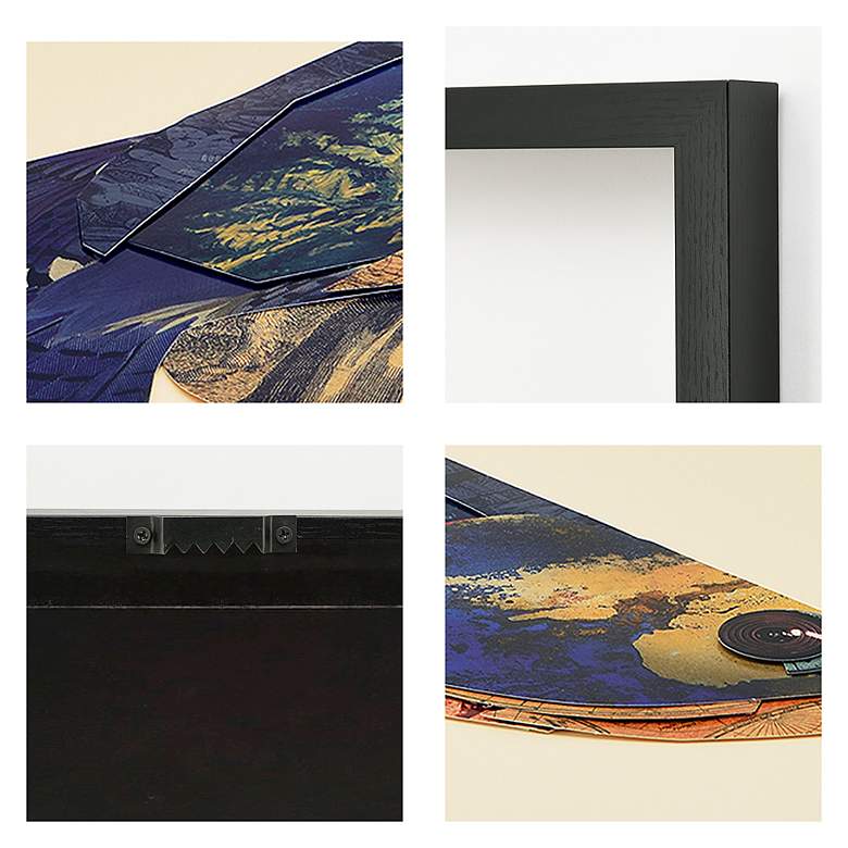 Image 3 Arowana 33" Wide Dimensional Collage Framed Wall Art more views