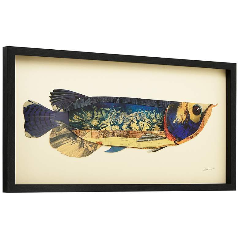 Image 4 Arowana 33" Wide Dimensional Collage Framed Wall Art more views