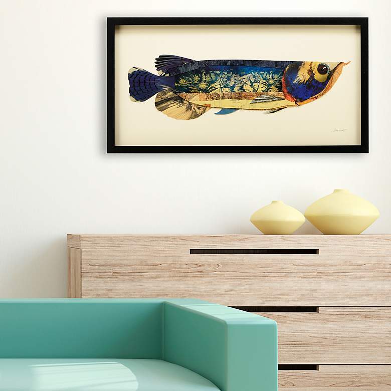 Image 5 Arowana 33" Wide Dimensional Collage Framed Wall Art more views