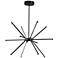 Array 21.5" Wide Matte Black 32W LED Chandelier