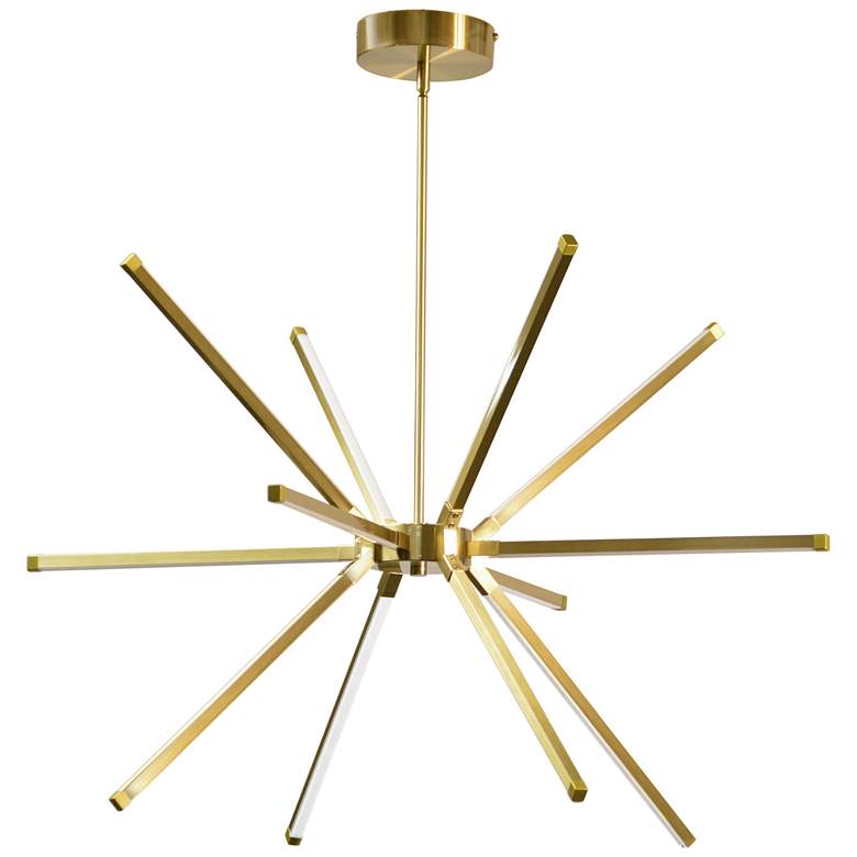 Image 1 Array 31.5 inch Wide Aged Brass 60W LED Chandelier
