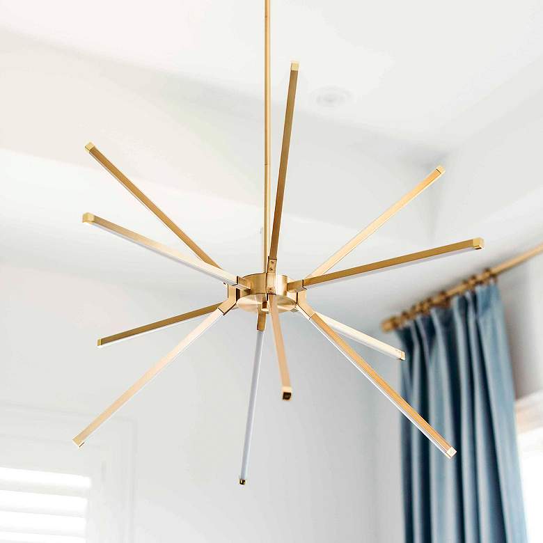 Image 1 Array 31.5" Wide Aged Brass 60W LED Chandelier