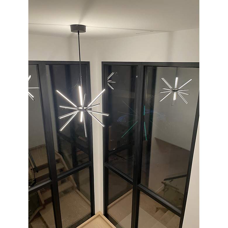 Image 3 Array 31.5" Wide Matte Black 60W LED Chandelier more views