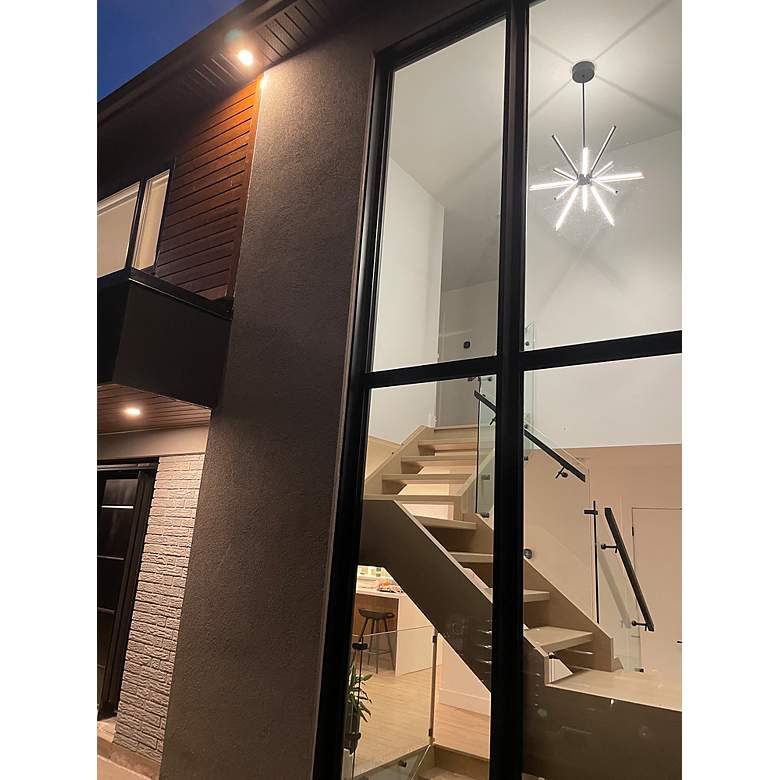 Image 5 Array 31.5" Wide Matte Black 60W LED Chandelier more views