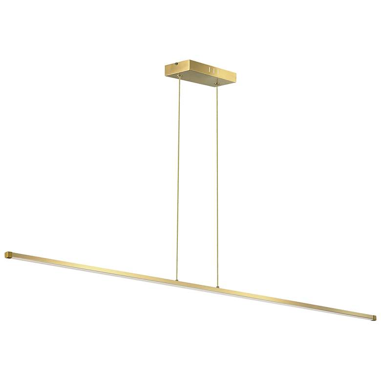 Image 1 Array 36 inch Wide Horizontal Aged Brass 30W LED Pendant