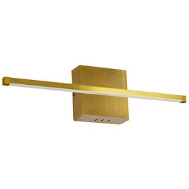 Image1 of Array 4.5" High Aged Brass 19W Horizontal LED Wall Sconce