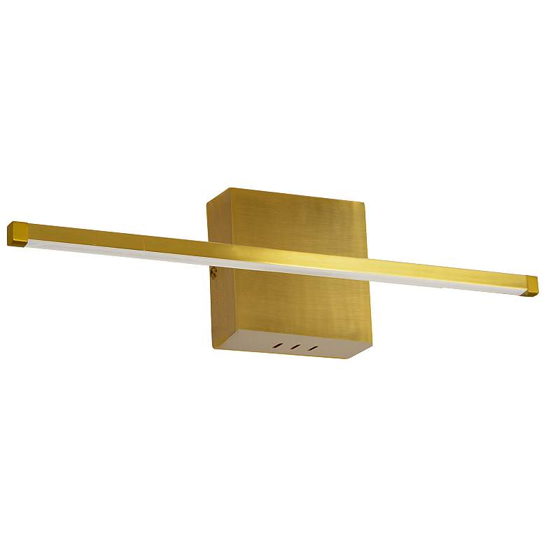 Image 1 Array 4.5 inch High Aged Brass 19W Horizontal LED Wall Sconce