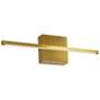 Array 4.5" High Aged Brass 19W Horizontal LED Wall Sconce