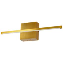 Array 4.5" High Aged Brass 19W Horizontal LED Wall Sconce