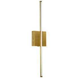 Image1 of Array 4.5" High Aged Brass 19W Vertical LED Wall Sconce