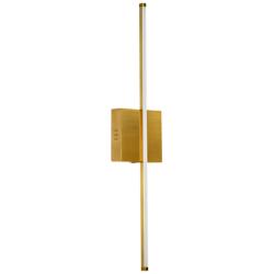 Array 4.5" High Aged Brass 19W Vertical LED Wall Sconce