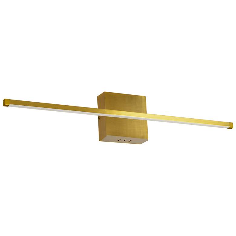 Image 1 Array 4.5" High Aged Brass 30W Horizontal LED Wall Sconce