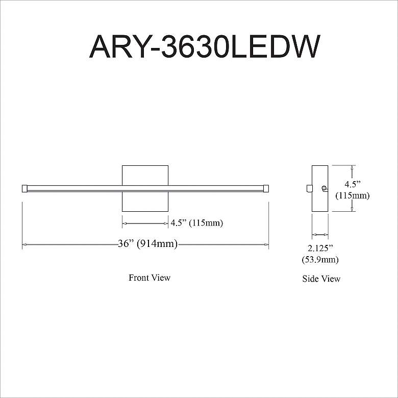 Image 3 Array 4.5" High Aged Brass 30W Horizontal LED Wall Sconce more views