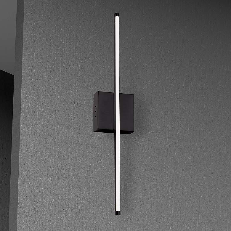 Image 1 Array 4.5" High Matte Black 19W Vertical LED Wall Sconce