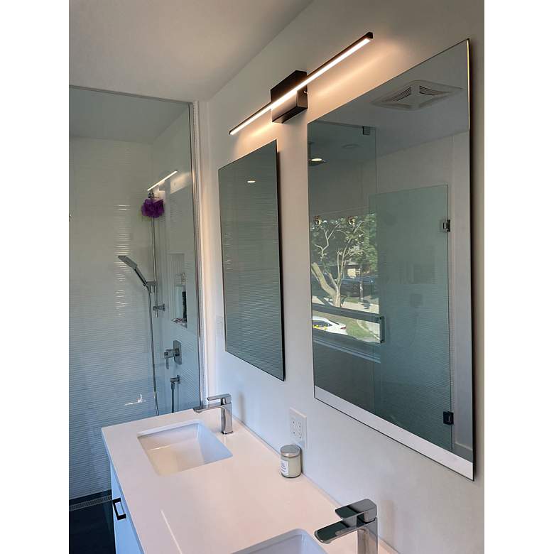 Image 3 Array 4.5" High Matte Black 30W Horizontal LED Wall Sconce more views