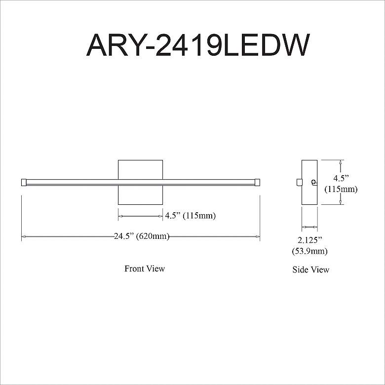 Image 3 Array 4.5" High Polished Chrome 19W Horizontal LED Wall Sconce more views
