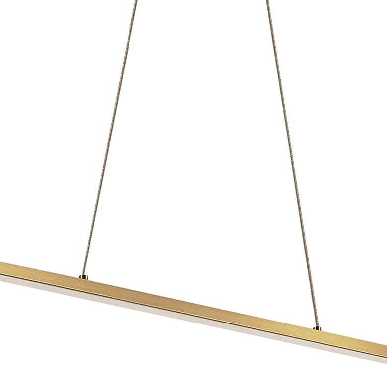 Image 3 Array 48" Wide Horizontal Aged Brass 30W LED Pendant more views