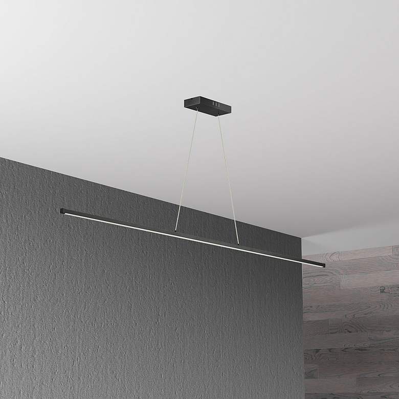 Image 2 Array 48" Wide Horizontal Matte Black 30W LED Pendant more views