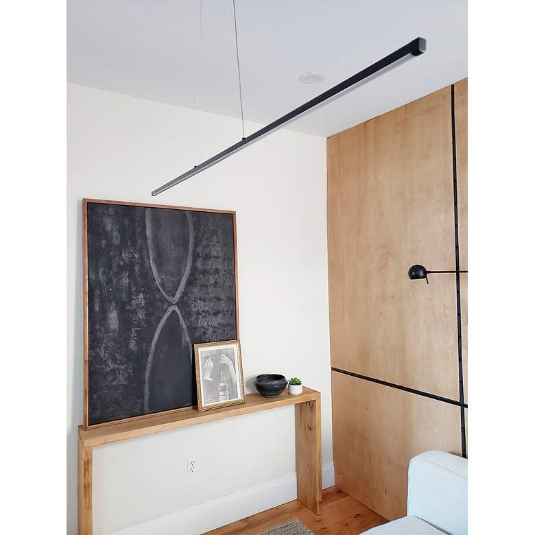 Image 3 Array 48" Wide Horizontal Matte Black 30W LED Pendant more views
