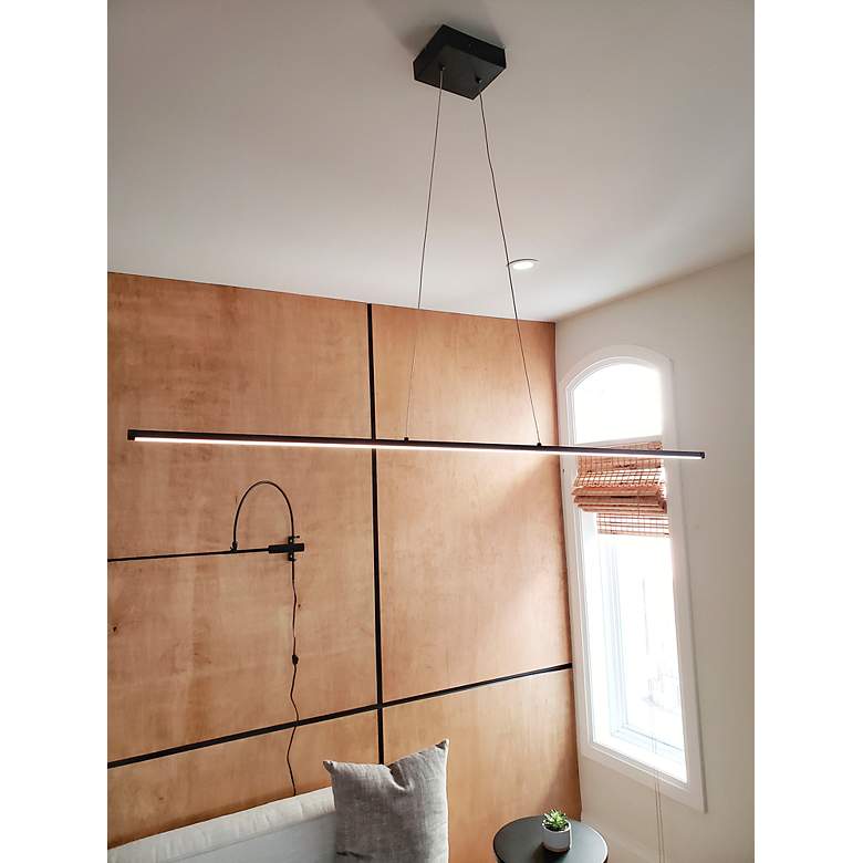 Image 4 Array 48" Wide Horizontal Matte Black 30W LED Pendant more views