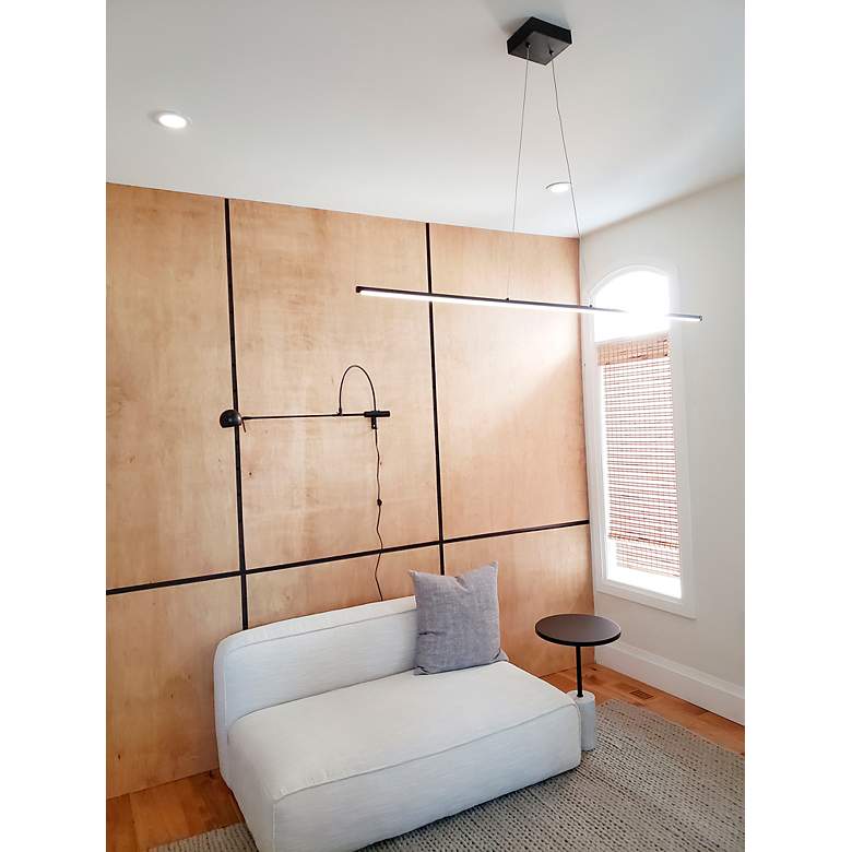Image 6 Array 48" Wide Horizontal Matte Black 30W LED Pendant more views