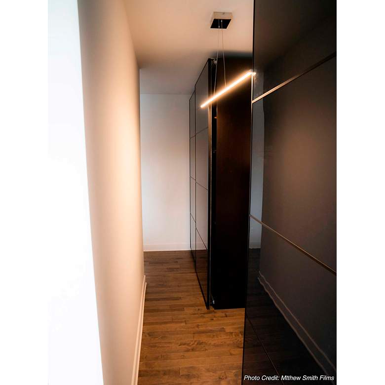 Image 2 Array 48" Wide Horizontal Polished Chrome 30W LED Pendant more views