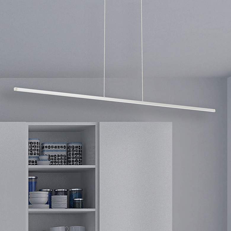Image 1 Array 48" Wide Matte White LED Linear Pendant Light