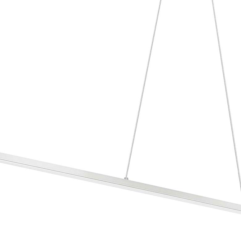 Image 3 Array 48" Wide Matte White LED Linear Pendant Light more views