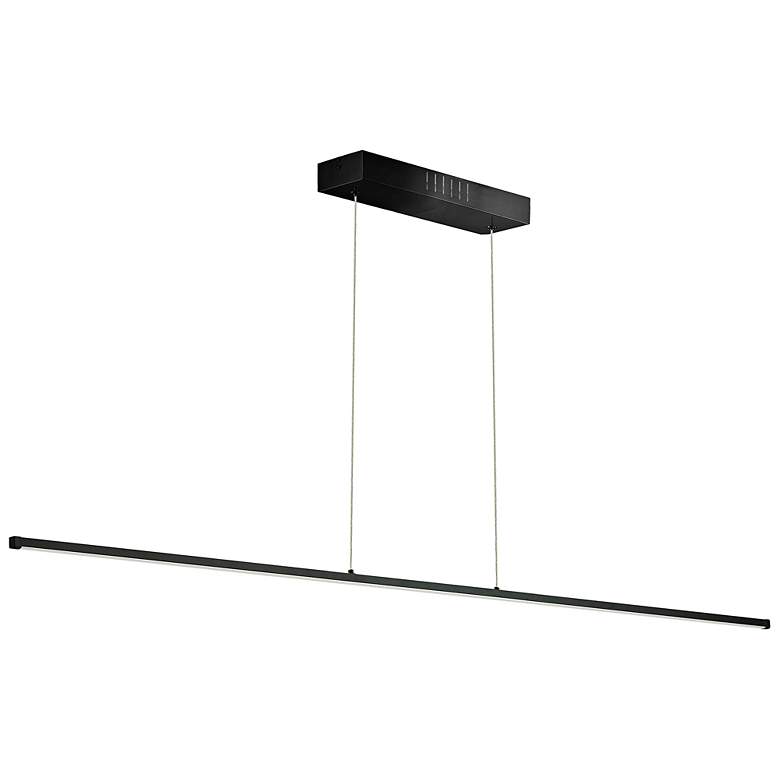 Image 1 Array 72" Wide Painted Black LED Linear Pendant