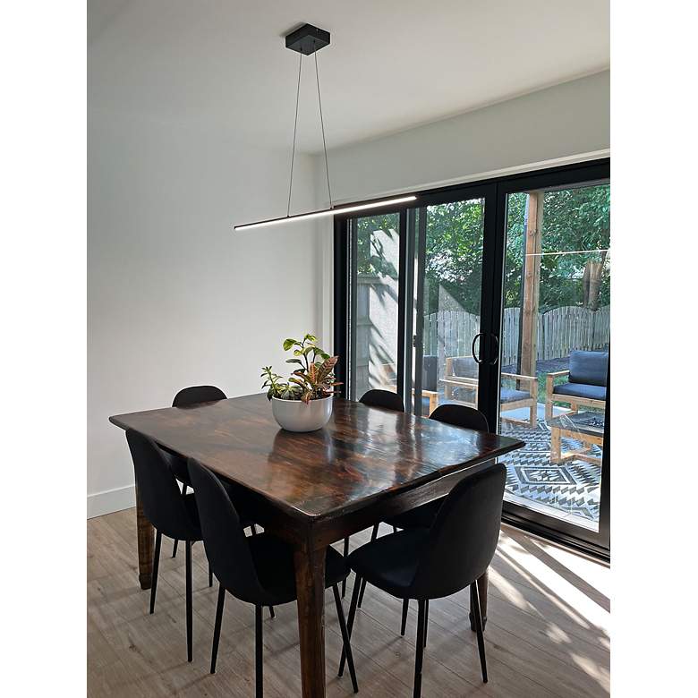 Image 3 Array 72" Wide Painted Black LED Linear Pendant more views