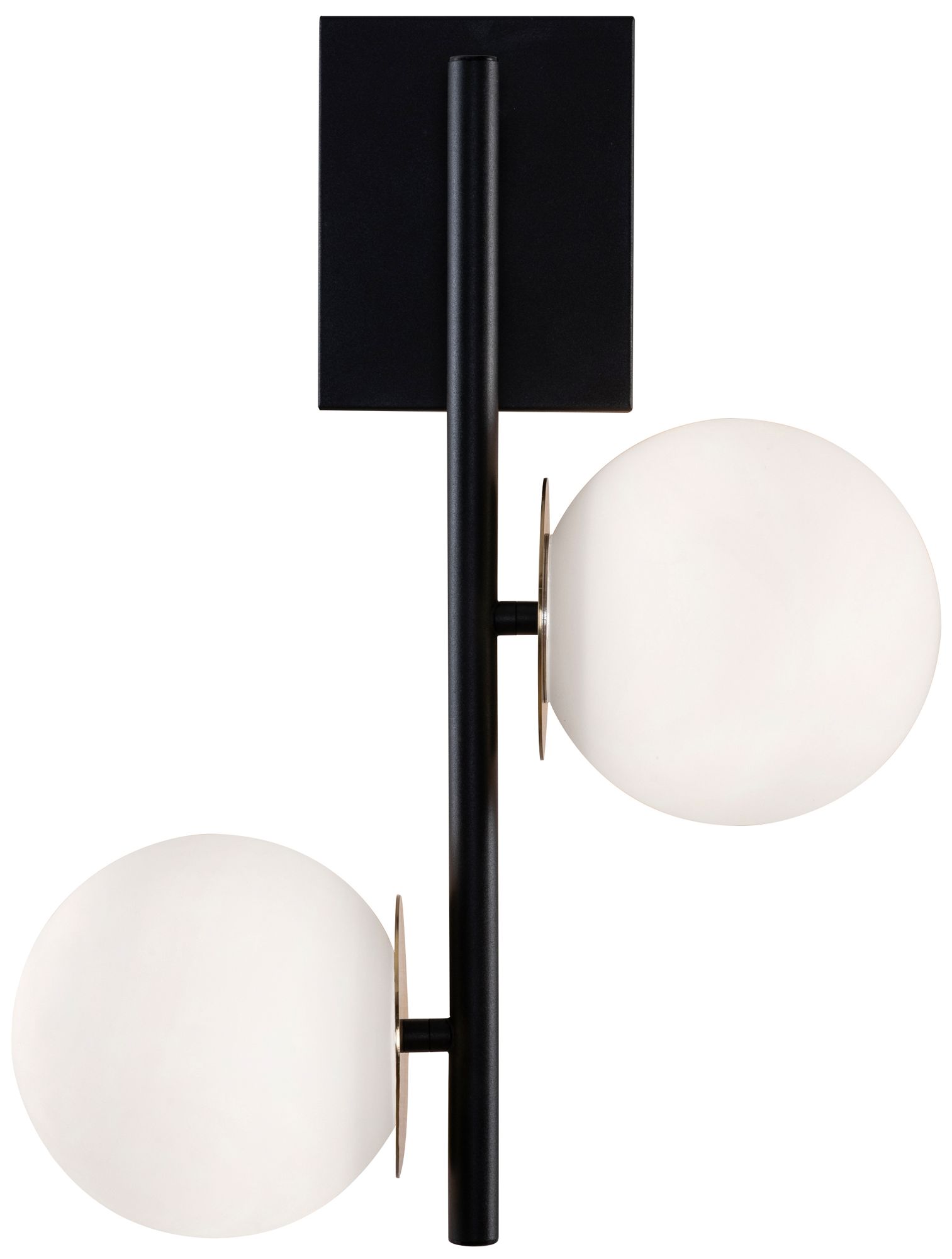 Image 2 Arren 18" High 2-Light Black/Light Antique Brass LED Sconce