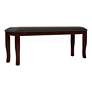 Arriane 48" Wide Dark Cherry Faux Leather Dining Bench