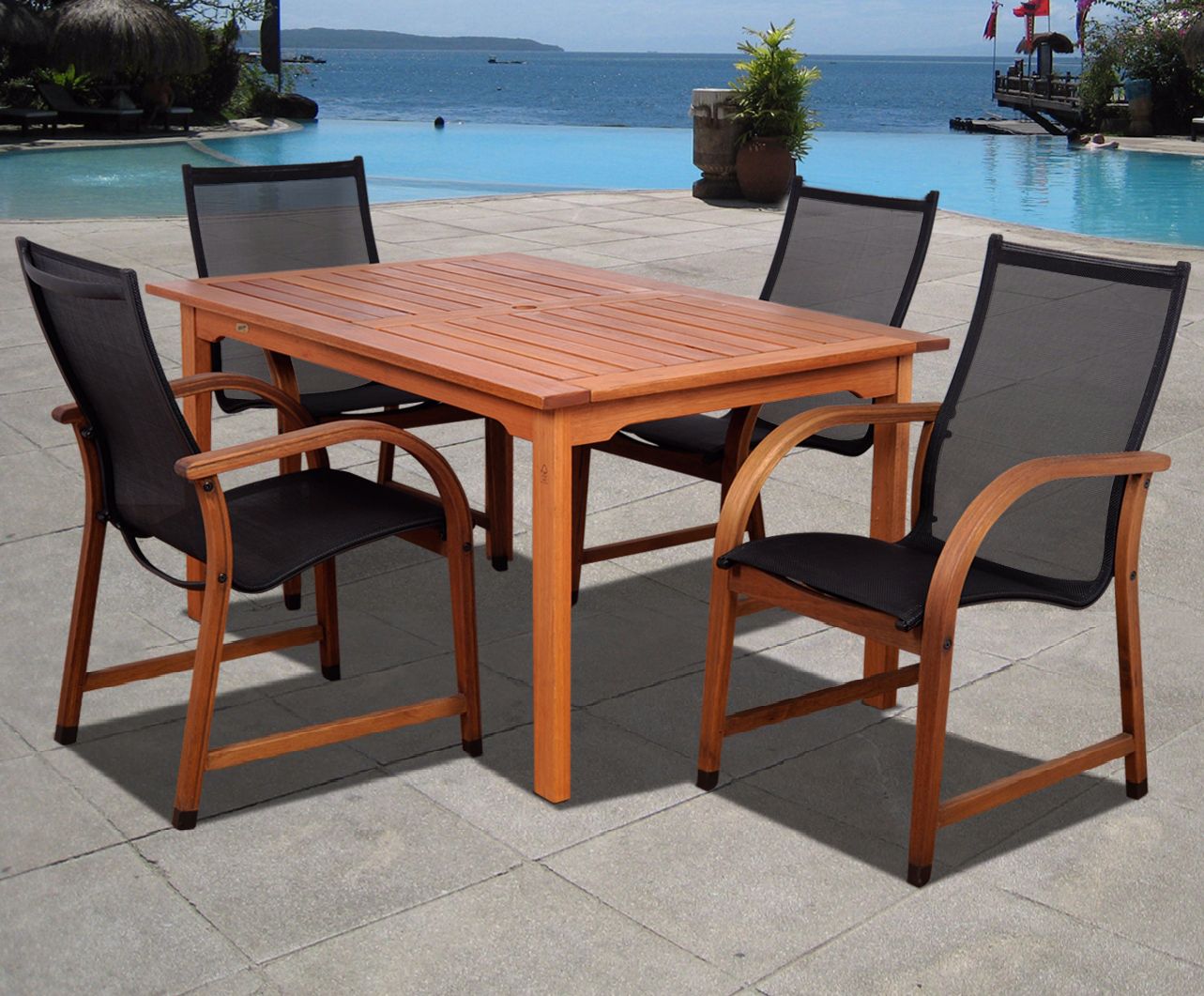 Five piece discount patio dining set