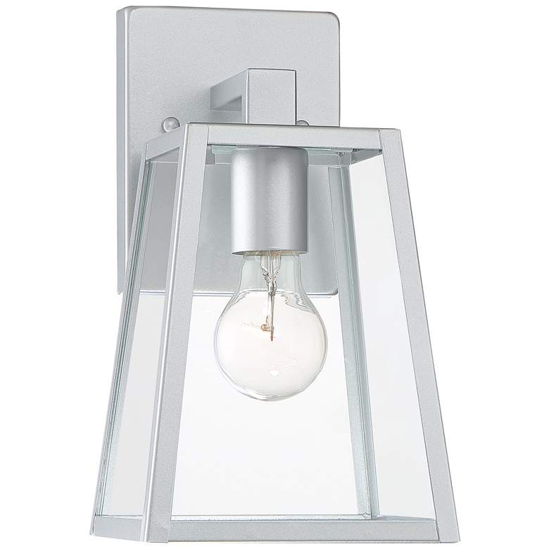 Image 2 Arrington 10 3/4" High Glass and Silver Outdoor Wall Light