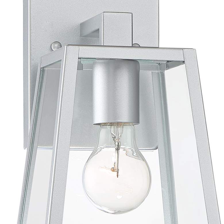 Image 3 Arrington 10 3/4" High Glass and Silver Outdoor Wall Light more views