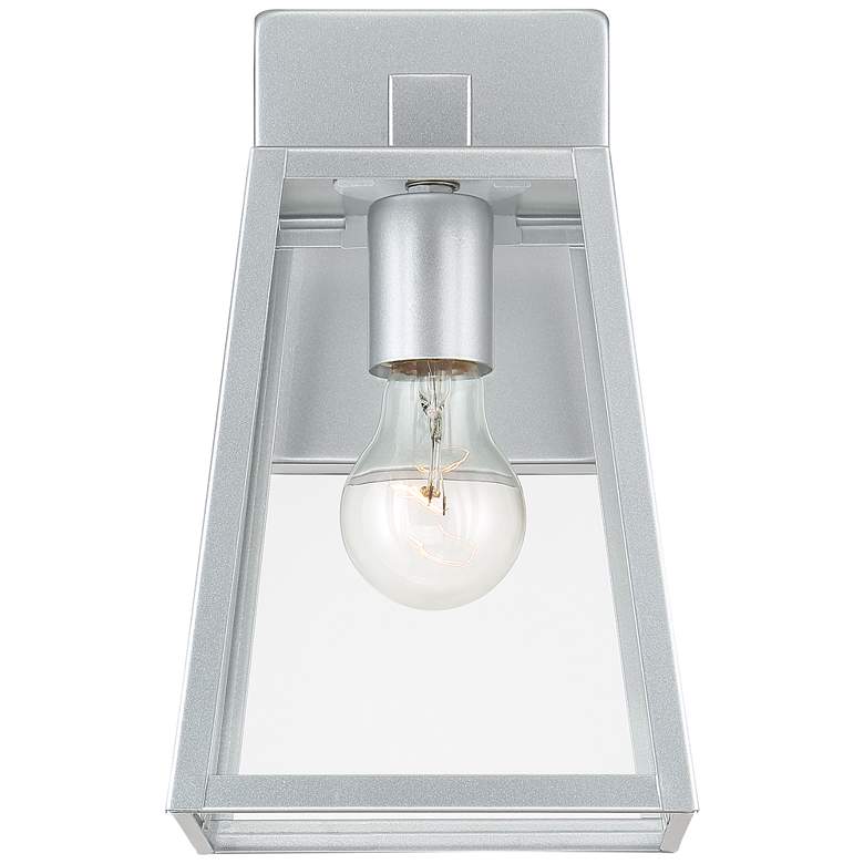 Image 4 Arrington 10 3/4 inch High Glass and Silver Outdoor Wall Light more views