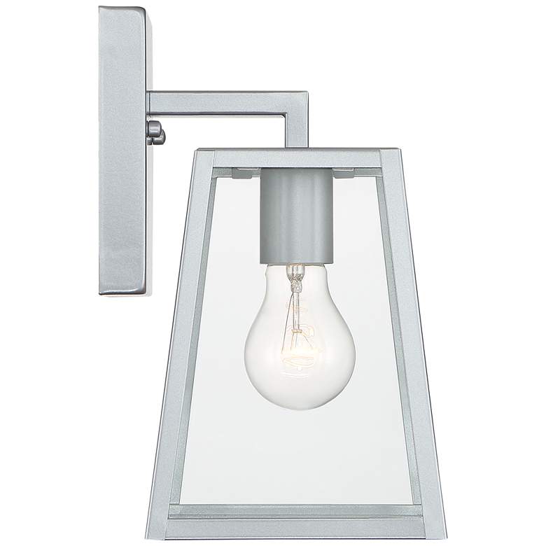 Image 6 Arrington 10 3/4 inch High Glass and Silver Outdoor Wall Light more views