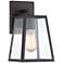 Arrington 10 3/4" High Mystic Black and Clear Glass Outdoor Wall Light