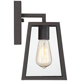 Image5 of Arrington 10 3/4" High Mystic Black and Clear Glass Outdoor Wall Light more views