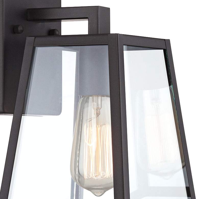 Image 2 Arrington 10 3/4" High Mystic Black Finish Lantern Wall Sconce more views