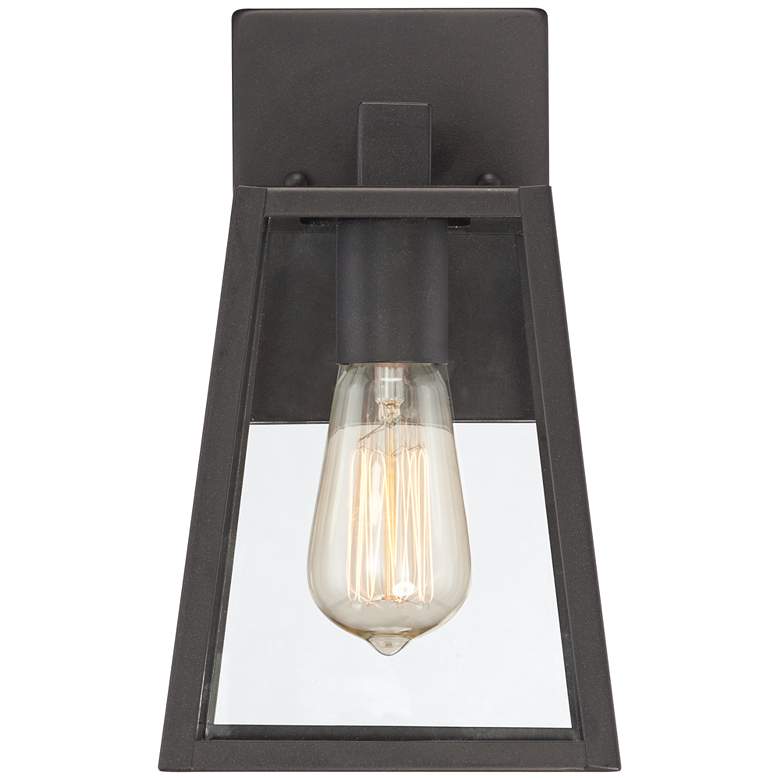 Image 3 Arrington 10 3/4 inch High Mystic Black Finish Lantern Wall Sconce more views