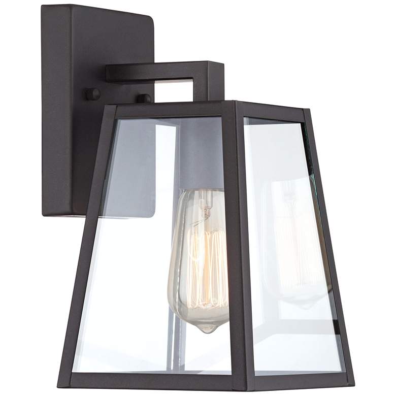 Image 4 Arrington 10 3/4 inch High Mystic Black Finish Lantern Wall Sconce more views