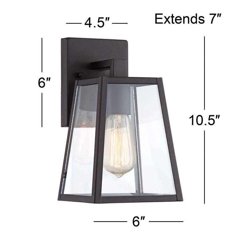 Image 5 Arrington 10 3/4" High Mystic Black Finish Lantern Wall Sconce more views