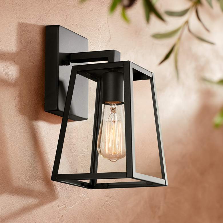 Image 7 Arrington 10 3/4 inch High Mystic Black Outdoor Wall Light Set of 2 more views
