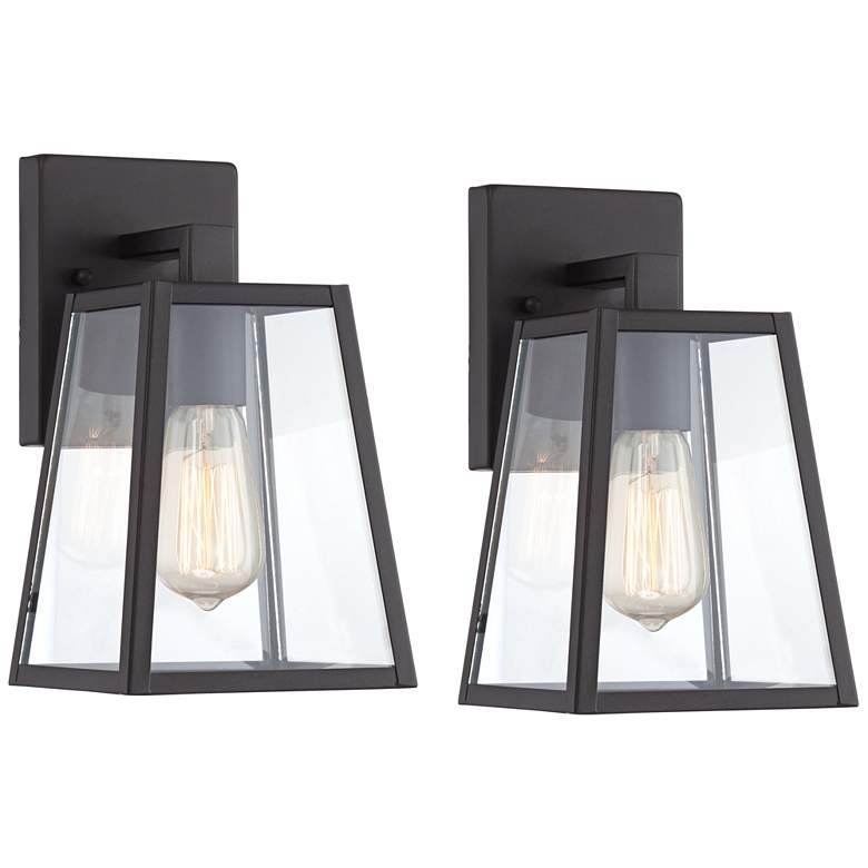 Image 1 Arrington 10 3/4" High Mystic Black Sconces Set of 2