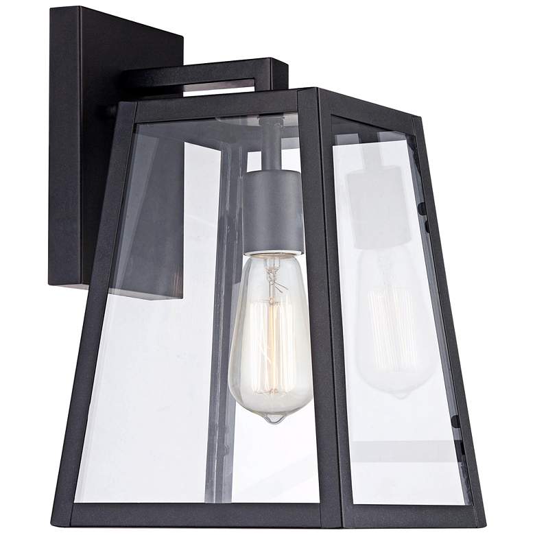 Image 4 Arrington 13" High Clear Glass and Mystic Black Wall Lights Set of 2 more views