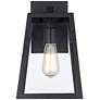 Arrington 13" High Clear Glass and Mystic Black Wall Lights Set of 2