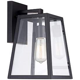Image2 of Arrington 13" High Glass and Mystic Black Outdoor Wall Light