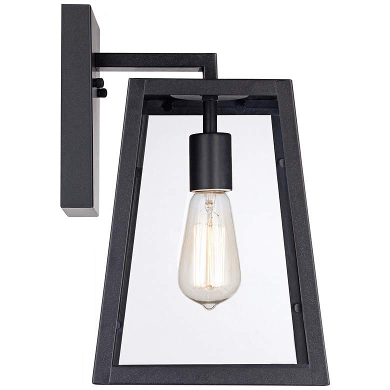 Image 5 Arrington 13 inch High Glass and Mystic Black Outdoor Wall Light more views
